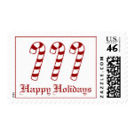Happy Holidays Candy Cane Postage postage