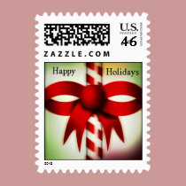Happy Holidays Candy Cane stamps