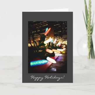 Happy Holidays Card - Holiday Lights - New York card