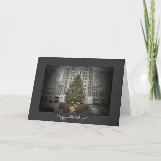 Happy Holidays Card - Rockefeller Center Tree card