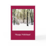 Happy Holidays card (Woods and Snow)