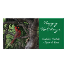 Happy Holidays Cardinal Photo Cards