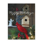 Happy Holidays Cardinal Postcard- customize