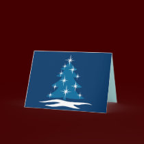 Happy Holidays Cards Classic Blue Tree Card cards