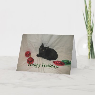 Happy Holidays Cat Card