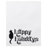 Happy Holidays Cat Silhouette flyers