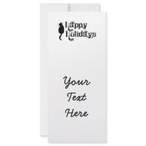 Happy Holidays Cat Silhouette Full Color Rack Card