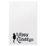 Happy Holidays Cat Silhouette Stationery