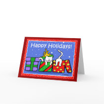 Happy Holidays Cats cards by BlessingArtAnimals Happy Holidays Cats cards