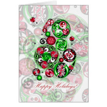 Happy Holidays Celtic Clockwork Greeting Card