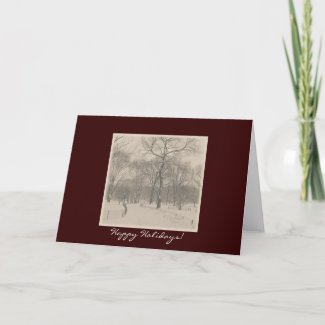 Happy Holidays - Central Park Winter Tree card