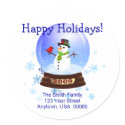 Happy Holidays Christmas Address Labels stickers