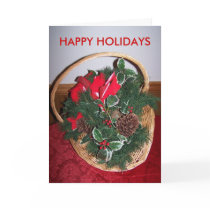HAPPY HOLIDAYS, Christmas Basket of Well Wishes cards by photosbyGmaSue HAPPY HOLIDAYS, Christmas Basket of Well Wishes cards