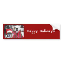 Happy Holidays christmas boxers bumper sticker bumper stickers by ritmoboxer Happy Holidays christmas boxers bumper sticker bumper stickers
