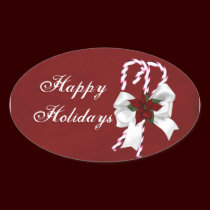 Happy Holidays Christmas Candy Canes stickers
