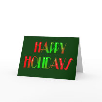 Happy Holidays Christmas Card cards