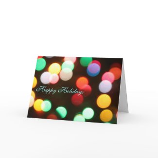 Happy Holidays Christmas Lights Greeting Card