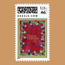 Happy Holidays Christmas Lights postage by Perlyyyy Happy Holidays Christmas Lights postage