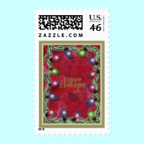 Happy Holidays Christmas Lights stamps