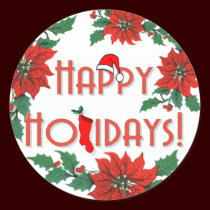 Happy Holidays Christmas Stickers