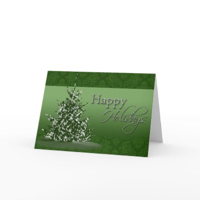 Happy Holidays Christmas Tree Card by TDSwhite