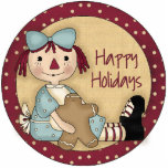 Happy Holidays Christmas Tree Ornament Acrylic Cut Out