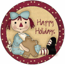 Happy Holidays Christmas Tree Ornament photo sculptures by CowPieCreek Happy Holidays Christmas Tree Ornament photo sculptures