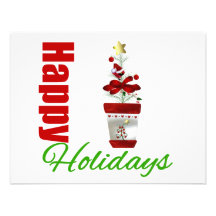 Happy Holidays Christmas Tree Plant Invite