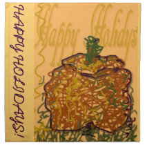 Happy Holidays napkins