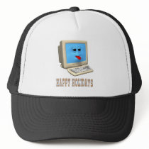 HAPPY HOLIDAYS COMPUTER HAT