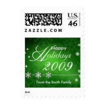 Happy Holidays Custom Postage Stamps - Small