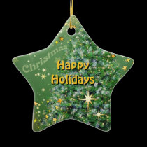 Happy Holidays (customizable) ornaments