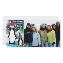 Happy Holidays Cute Penguin Family Photo Card photo cards by samack Happy Holidays Cute Penguin Family Photo Card photo cards