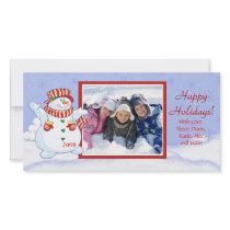 Happy Holidays Cute Snowman photo cards