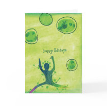 Happy Holidays "Dance of Joy" Greeting Card by BAYCAT Happy Holidays "Dance of Joy" Greeting Card