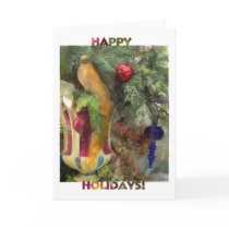 Happy Holidays Decorated Tree - Card