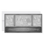 Happy Holidays Elegant Modern Charcoal Photo Cards