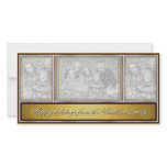 Happy Holidays Elegant Modern Gold Customized Photo Card