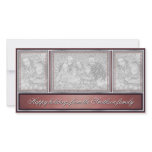 Happy Holidays Elegant Modern Red Photo Card Template