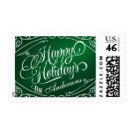 Happy Holidays Elegant Vintage Christmas Postage