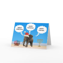 Happy Holidays Elephant cards