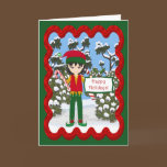 Happy Holidays Elf Card cards