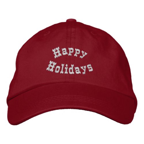 Happy Holidays Embroidered Hat embroideredhat