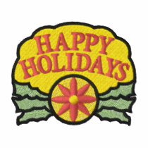 Happy Holidays embroidered shirts