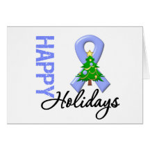 Happy Holidays Esophageal Cancer Awareness Greeting Card