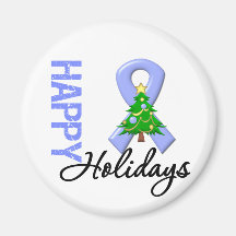 Happy Holidays Esophageal Cancer Awareness Fridge Magnets
