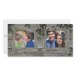 Happy Holidays Family 2 Photo Card - Barn Board