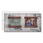 Happy Holidays Family Photo Card - Barn Board