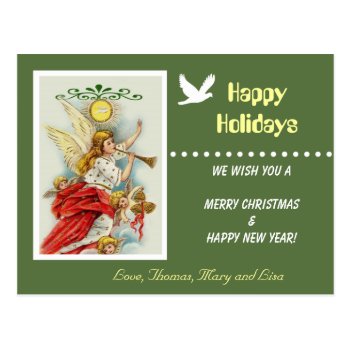 Happy Holidays family photo greeting postcard. Postcards