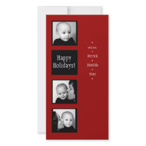 Happy Holidays Family Photos Card Photo Card